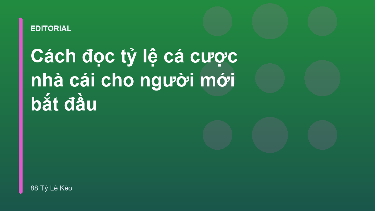 Hướng dẫn cách đọc tỷ lệ cá cược nhà cái cho người mới